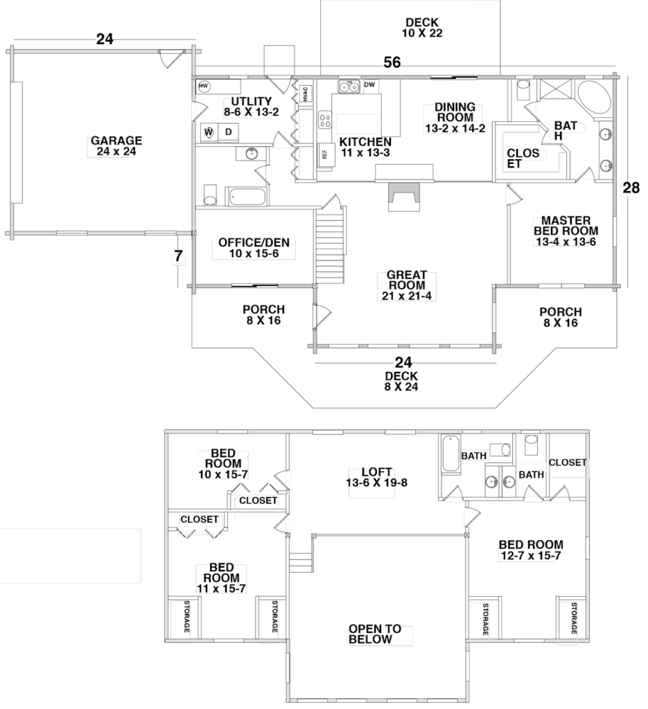 Floor Plan for the CENTURY MEADOWS by Century Cedar Homes