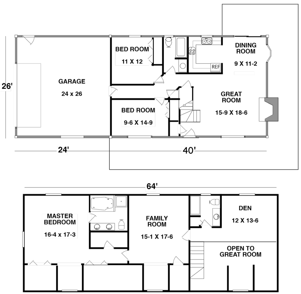 Floor Plan for the FORT WAYNE by Century Cedar Homes