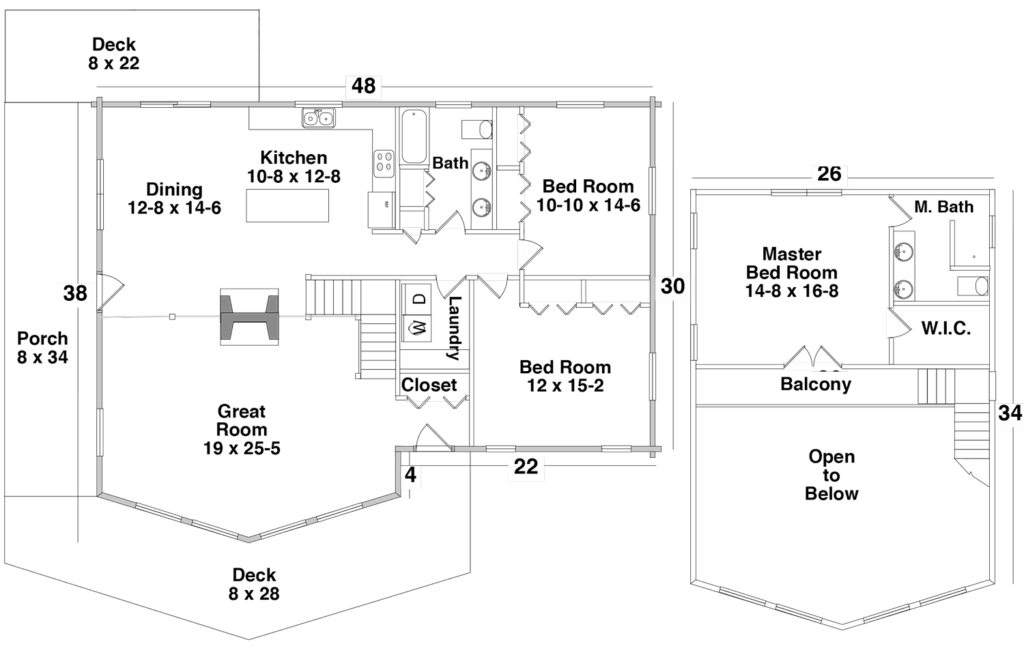 Floor Plan for the SHOW LOW by Century Cedar Homes