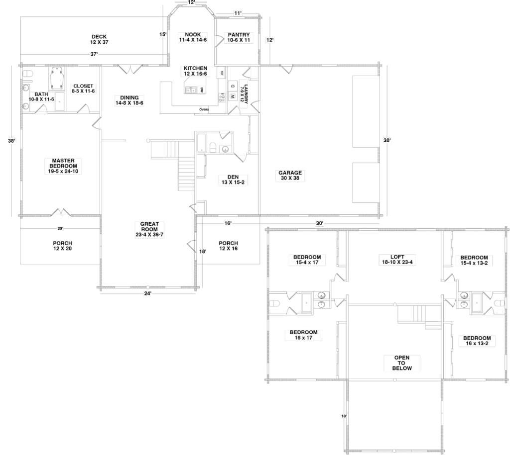 Floor Plan for the TAMMARON PINES5 by Century Cedar Homes